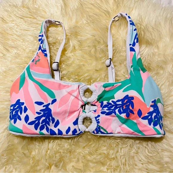 Maaji Serenity tropical bikini set S/M reversible white swimsuit set - Picture 4 of 14